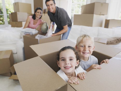 Loading furniture and boxes into a moving truck in Collierswood