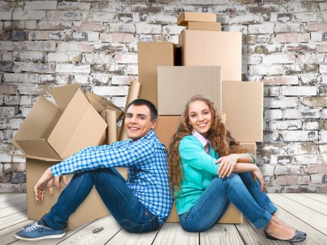 Moving van used for local storage and home relocation