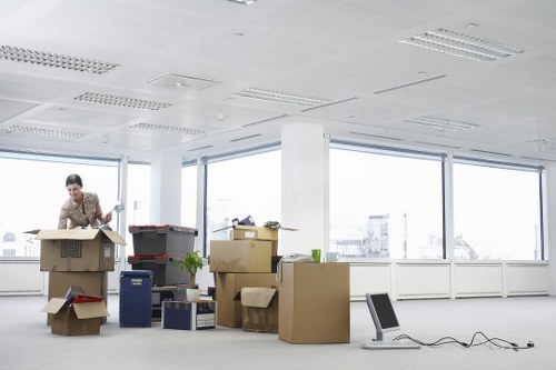 Removals staff using professional training to handle items carefully