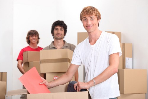 Careful furniture and box handling during a house move in Collierswood
